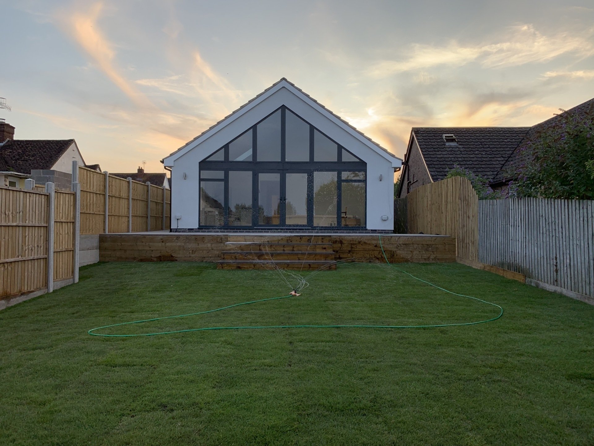 Worcestershire new build bungalow and landscaped garden
