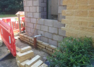 Stonework on a house in worcestershire