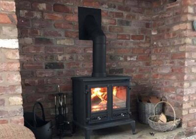 Wood burner and chimney new installation