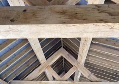 carpentry joints in barn conversion in worcestershire
