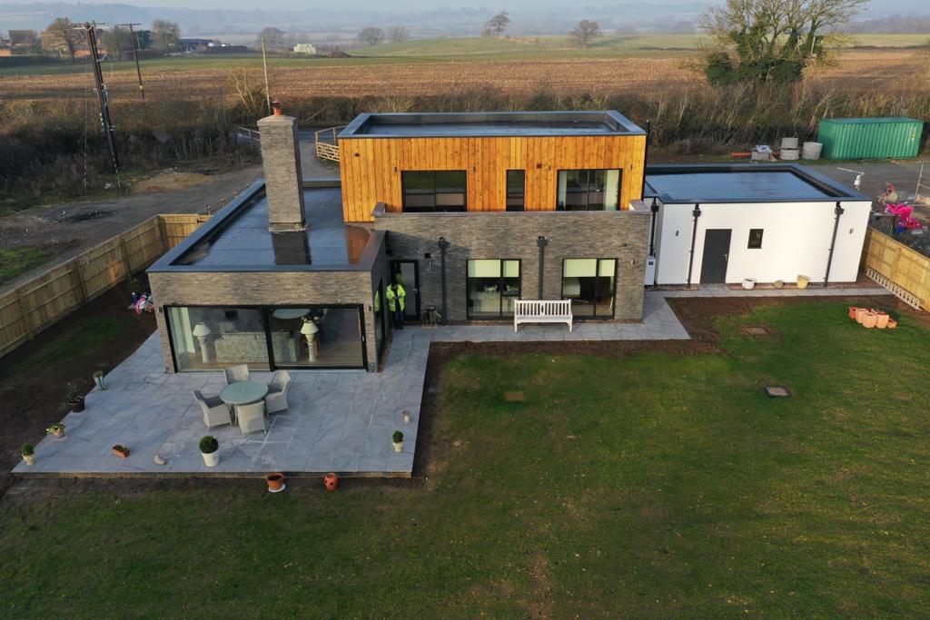 Worcestershire new build bungalow and landscaped garden