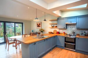refurbished home interior with new stiarcase